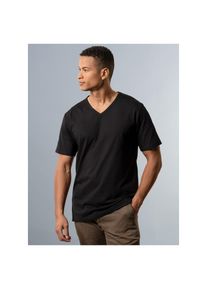 TRIGEMA , Damen , T-Shirt »V-Shirt aus 100% Bio-Baumwolle (kbA)« 1 Stk. , schwarz , BIO DELUXE-Single-Jersey