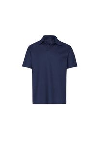TRIGEMA, Unisex, Poloshirt &raquo;TRIGEMA Oversized Poloshirt ohne Knopfleiste in Waffeloptik&laquo; 1 Stk., navy, XL, Oversize