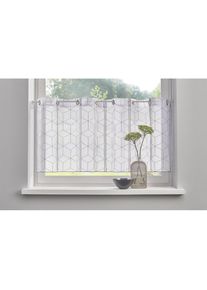 Scheibengardine »JULIA« Ösen 1 Stk. tlg. mit Stickerei , grau , my home , Obermaterial: 100% Polyester