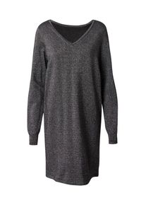 V&eacute;ro Moda VERO MODA, Femmes Robes en maille 'VMHAPPYSHINE', noir / argent