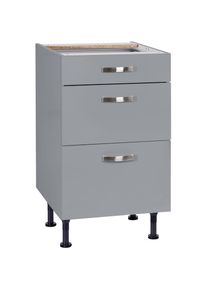 Unterschrank »KS-Cara« Breite 50 cm, mit Vollauszügen und Soft-Close-Funktion , grau , KOCHSTATION