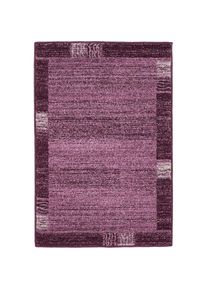 Teppich »Good Times, LAGERRÄUMUNG!« rechteckig 13 mm Höhe Kurzflor, gewebt, melierte Optik, mit Bordüre , lila , MyFlair Möbel & Accessoires ,...