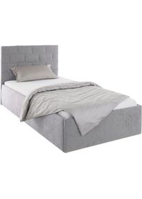 Polsterbett inkl. Bettkasten bei Ausführung mit Matratze , grau , Westfalia Schlafkomfort