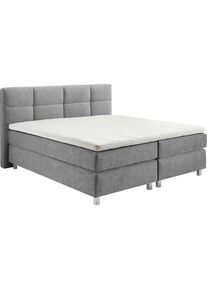 Boxspringbett wahlweise mit Kaltschaum-Topper , grau , Westfalia Schlafkomfort