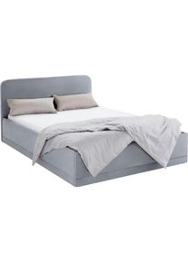 Polsterbett inkl. Bettkasten bei Ausführung mit Matratze , grau , Westfalia Schlafkomfort