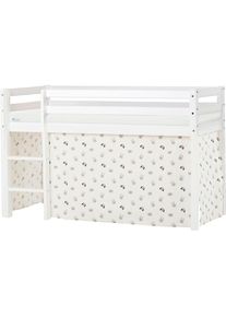 Hoppekids Hochbett »ECO Dream, Kinderbett, Spielbett, Halbhohes Bett aus Massivholz« inkl. Vorhang-Set Creator, Bettgrösse & Matratze wählbar , beige ,...