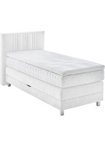 Boxspringbett wahlweise mit Bettkasten und Topper , weiss , Westfalia Schlafkomfort