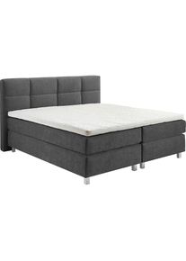Boxspringbett wahlweise mit Kaltschaum-Topper , grau , Westfalia Schlafkomfort