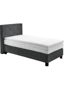 Boxspringbett wahlweise mit Topper , grau , Westfalia Schlafkomfort