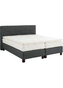 Boxspringbett wahlweise mit Topper , grau , Westfalia Schlafkomfort