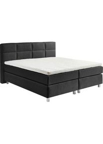 Boxspringbett wahlweise mit Kaltschaum-Topper , grau , Westfalia Schlafkomfort