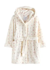 next Bademantel M&auml;dchen Gr&ouml;&szlig;e 86 hellbeige / smaragd / melone