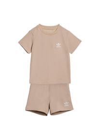 adidas originals, Gar&ccedil;ons Set 'REGULAR WAFFLE SHORT T-SHIRT', kaki / blanc