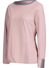 Damen Langarmshirt mit Glitzerband hortensie
