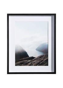 Bilderrahmen , Schwarz , Holz, Glas , rechteckig , 42x52x3 cm , FSC , Passepartout , Bilder & Rahmen, Bilderrahmen, Bilder - & Fotorahmen