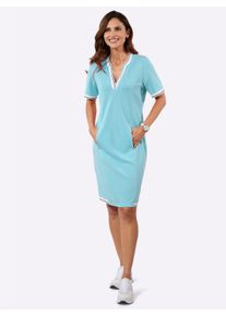Witt Damen Sweatkleid in Super-Soft-Qualität, aquamarin, Größe 48, 50% Modal, 44% Polyester, 6% Elasthan
