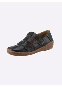 Witt Damen Slipper mit flexibler Laufsohle, schwarz, Größe 42, 100% Glattleder