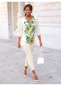 Witt Damen Tunika mit asymmetrischem Saum, pistazie-zitrone-bedruckt, Größe 36, 100% Polyester