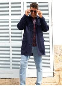 Witt Damen Kurzmantel in Twill-Qualität, gefüttert, marine, Größe 54, 64% Baumwolle, 36% Polyamid