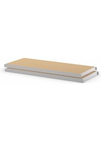 Tablettes en aggloméré, lot de 2, profondeur 586 mm, largeur 1436 mm eurokraft basic