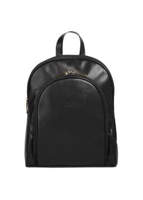 Cluty , Cityrucksack echt Leder, Made in Italy , schwarz , B/H/T: 30 cm x 25 cm x 12 cm , Höhe 30 cm x Breite 25 cm x Tiefe 12 cm