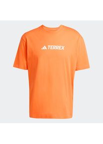 adidas terrex, Hommes T-Shirt fonctionnel, orange fonc&eacute; / blanc cass&eacute;