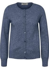 Peter Hahn - Strickjacke aus 100% Premium-Kaschmir, blau, Gr. 40, Kaschmir