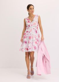 Minikleid aus Mesh in weiss, Gr&ouml;sse 40/42 (M), bonprix