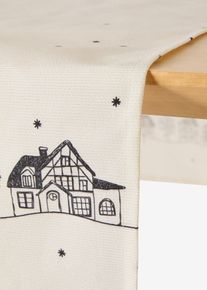 Tischl&auml;ufer mit Winter Motiv wasserabweisend in beige, 40x140 cm, bonprix