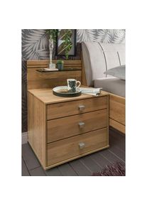 Nachtkonsole »Kiruna, Eiche teilmassiv, Made in Germany, mit Soft-Close-Funktion« in stilvoller Optik , braun , WIEMANN