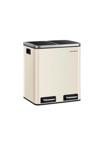 Songmics, Songmics M&uuml;lleimer &raquo;30 l&laquo; 2 Beh&auml;lter, schwarz, Kunststoff, Stahl, B/H/T: 41 cm x 47 cm x 31,5 cm