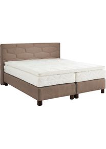 Boxspringbett wahlweise mit Topper , beige , Westfalia Schlafkomfort