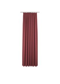 Vorhang »Uni Collection« Kräuselband 1 Stk. tlg. aus 100% Bio-Baumwolle , rot , Adam , Obermaterial: 100% Baumwolle