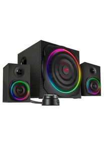 Speed-Link Speedlink, PC-Lautsprecher &raquo;Gravity Carbon RGB 2,1&laquo; 2.1 ( ), schwarz, Output-Power (RMS): 60 W (120 W Peak-Power)