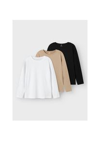 name it, Herren, T-Shirt &raquo;NKMVOBBO LS NREG TOP 3P NOOS&laquo; Packung, 3 Stk., schwarz, 116, T-Shirts von name it