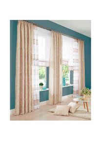 Raffrollo »Camposa« mit Klettband Transparent, Voile, Polyester , beige , my home , Obermaterial: 100% Polyester