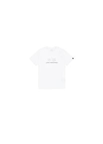 Alpha Industries , Damen , T-Shirt &raquo;Basic Mid Logo TPU T-Shirt&laquo; , weiss , Single Jersey Stoff