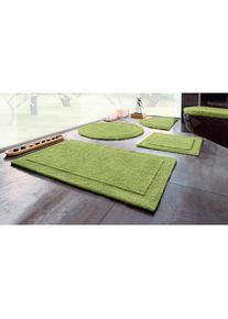 my home Badematte »Kapra, Badvorleger, Badezimmer Teppich« Höhe 14 mm beidseitig nutzbar fussbodenheizungsgeeignet strapazierfähig mit Bordüre,...