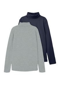 name it, Herren, Rollkragenshirt &raquo;NKNVIGGO 2P LS SLIM ROLLNECK O NOOS&laquo; Packung, 2er-Pack, 2 Stk., schwarz sapphir, 146/152, Langarm-Design f&uuml;r 