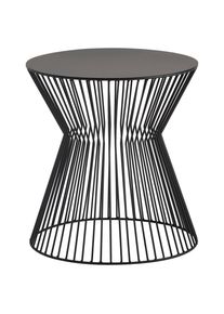 CARRYHOME Beistelltisch , Schwarz , Metall , rund , 35x38x35 cm , Wohnzimmer, Wohnzimmertische, Beistelltische, Beistelltische rund