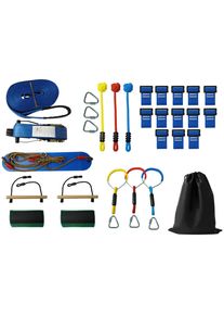 Ninja-Slackline-Set Pacour , Blau , Textil , Freizeit & Co, Outdoor-Spielzeug, Trampoline