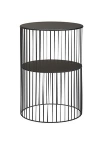 Landscape Beistelltisch , Schwarz , Metall , rund , Rundrohr, rund , 39x55x39 cm , Bsci , Wohnzimmer, Wohnzimmertische, Beistelltische, Beistelltische rund