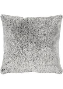 Novel Fellkissen , Grau , Textil , Füllung: Polyester , 50x50 cm , Textiles Vertrauen - Oeko-Tex® , Heimtextilien, Wohntextilien, Kissen, Zierkissen