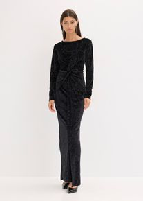 Abendkleid mit Glitzer in schwarz, Gr&ouml;sse 34, bonprix