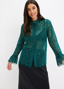 Bluse aus Spitze in gr&uuml;n, Gr&ouml;sse 38, bonprix