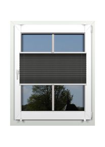 Indeko, indeko Plissee »simple« Lichtschutz ohne Bohren verspannt mit Klemmträgern, nach Mass, anthrazit, weiß, weiß, Obermaterial: 94% Polyester, 6% 