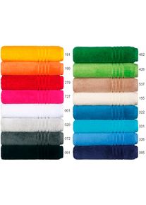 Egeria, Handt&uuml;cher &raquo;Madison&laquo; Uni-Programm mit Streifenbord&uuml;re, reine Baumwolle, wei&szlig;, Walkfrottee, Obermaterial: 100% Baumwolle, 2 Stk.