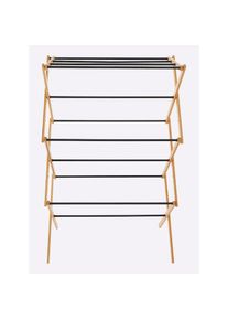 HEINE HOME, HEINE HOME Badorganizer, natur, schwarz, Bambus, Metall, B/H/T: 73 cm x 117 cm x 31 cm