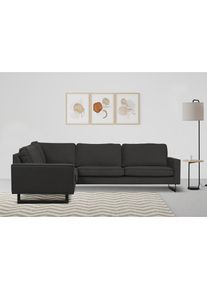 Home Affaire, Home Affaire Ecksofa &raquo;Pinto, XXL, 250/290 cm, langer Schenkel, Ottomane&laquo; Cord, Chenille, Lederoptik, mit Keder, Metallf&uuml;sse, 