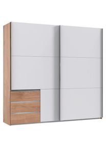 wimex, Schwebetürenschrank »Level by fresh to go«, plankeneichefarben, weiß, B/H/T: 250 cm x 236 cm x 65 cm